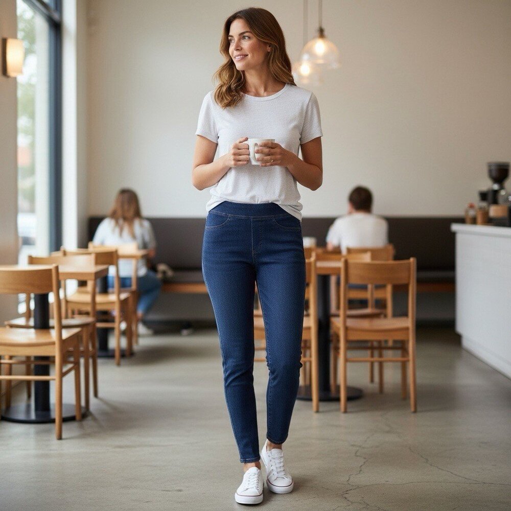 Madewell Pull-On Skinny Jeans Womens 26 Medium Wash Stretch Jeggings Style J7145